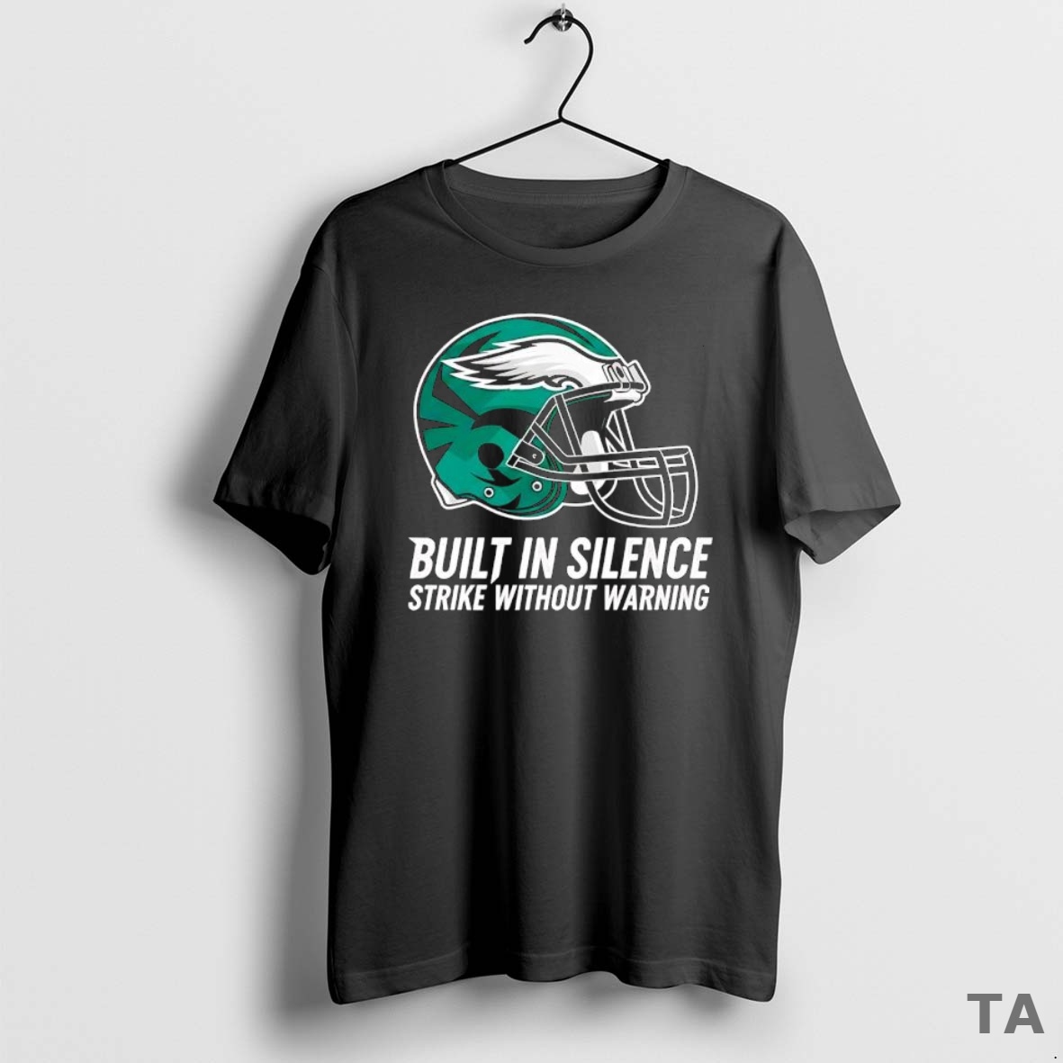 Top Philadelphia Eagles Built In Silence Strike Without Warning T Shirt Sweater