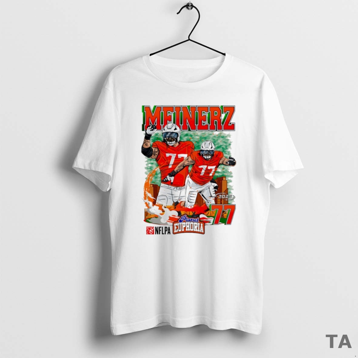 Top Quinn Meinerz 77 Denver Broncos Football Comic Circle T Shirt Sweater