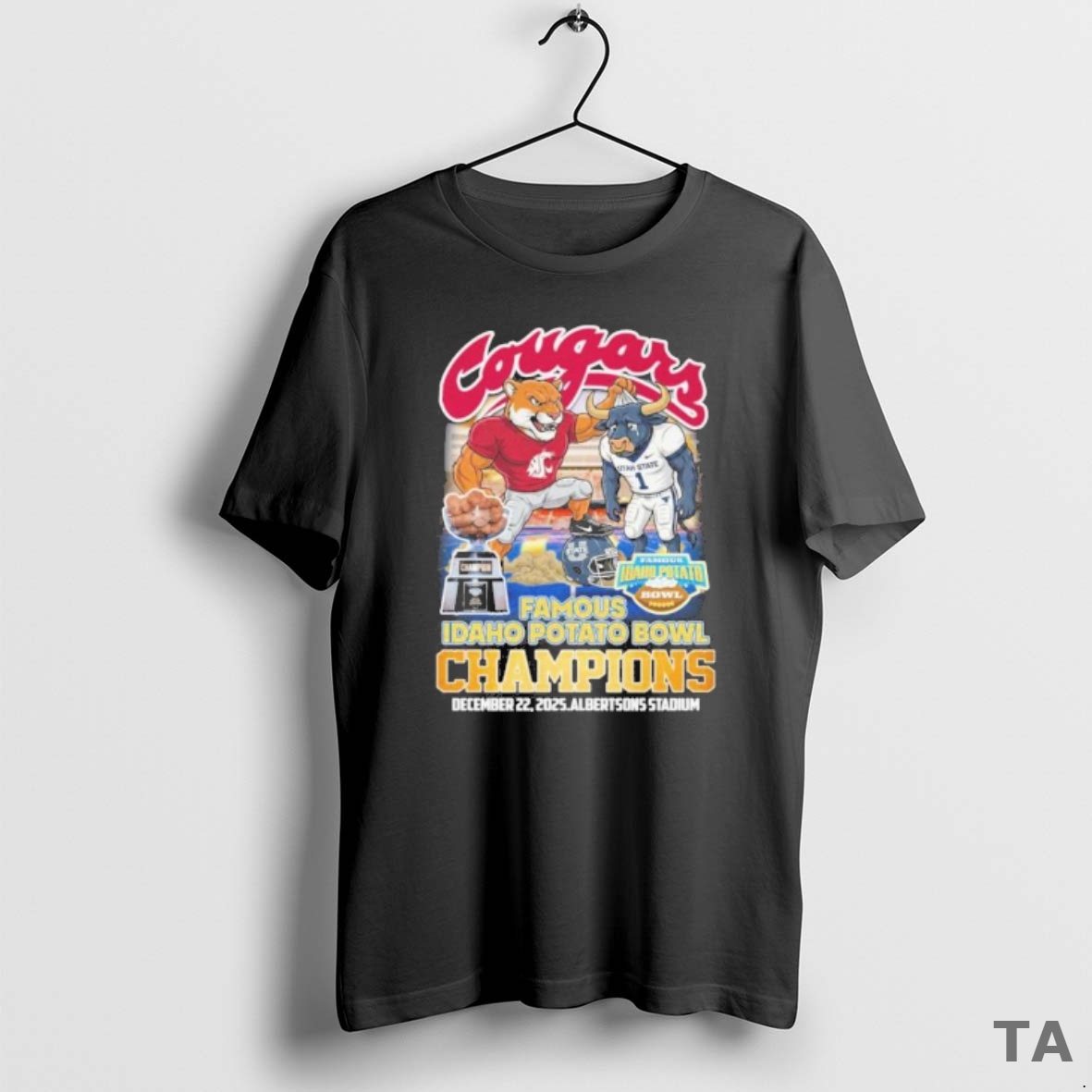 Top Washington State Cougars Mascot 2025 Idaho Potato Bowl Champions T Shirt Sweater