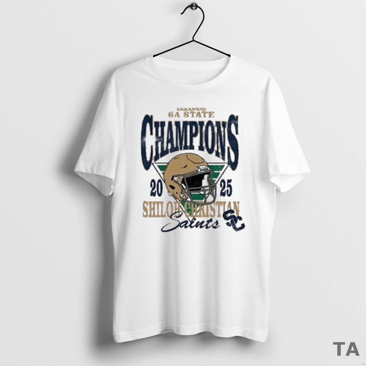 Top Arkansas 6a State Champions 2025 Shiloh Christian Saints Football Logo T Shirt Sweater