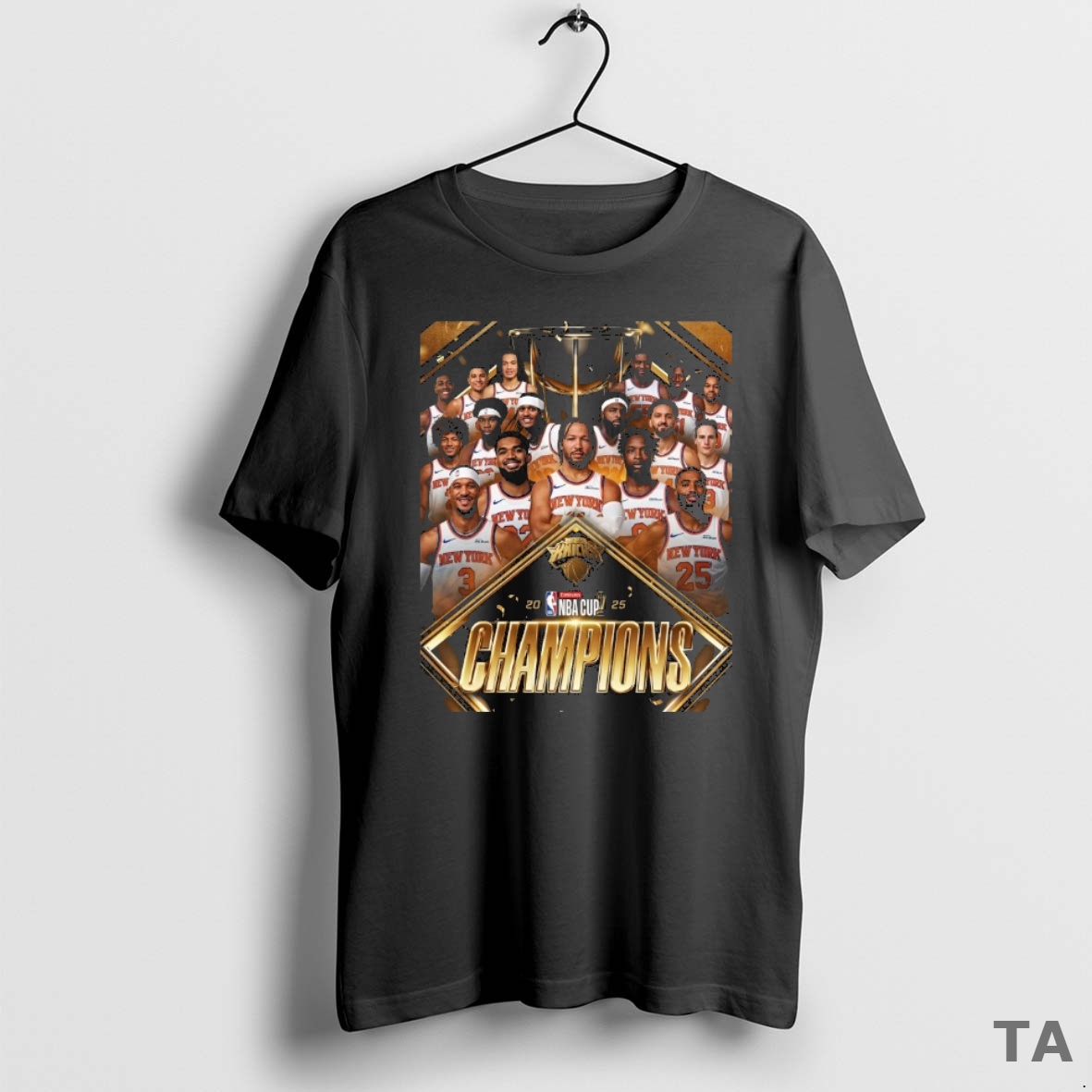 Top Emirates Nba Cup 2025 Champions Congratulations New York Knicks Defeated San Antonio Spurs T Shirt Sweater