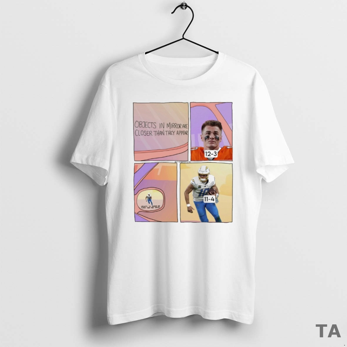 Top Los Angeles Chargers Win Philadelphia Eagles Objects In Mirror Are Closer Than They Appear T Shirt Sweater