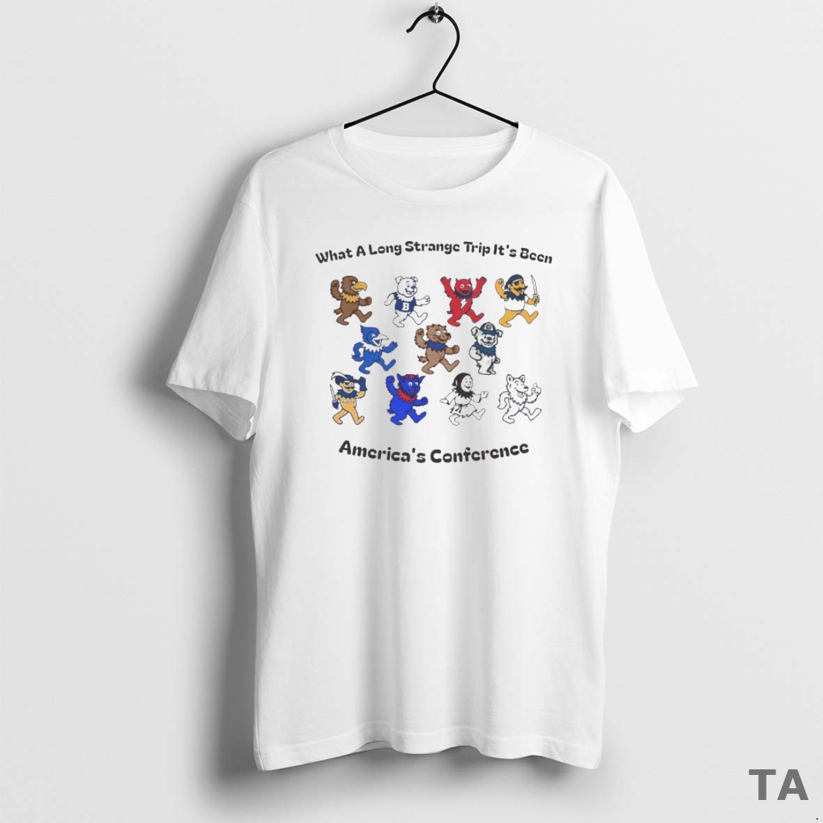 Top What A Long Strange Trip Its Been Americas Conference Big East X Grateful Dead Style Concert T Shirt Sweater