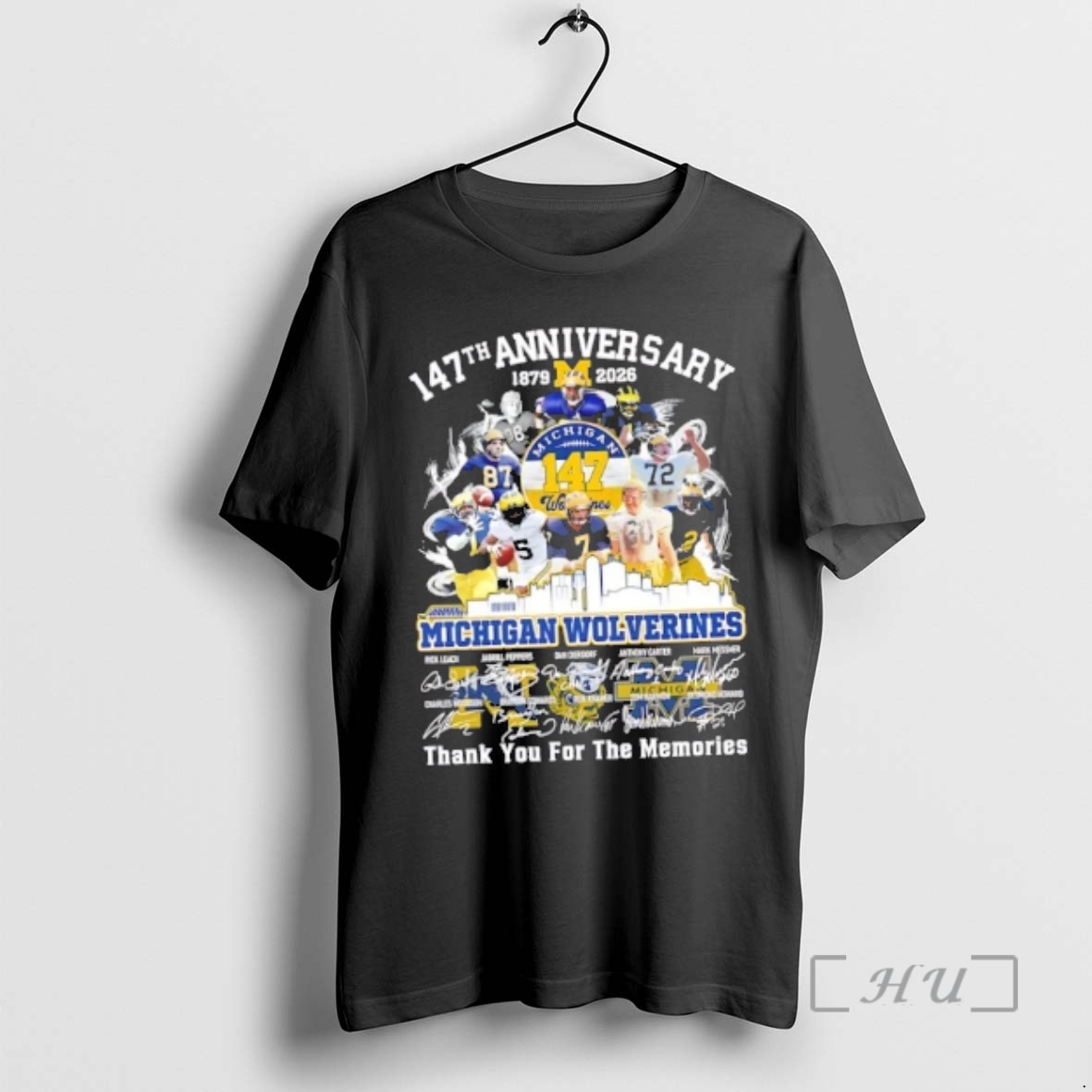Trending 147th Anniversary 1879 2026 Michigan Wolverines Rick Leach And Legends Thank You For The Memories Signatures Premium T Shirts Sweater Hoodie
