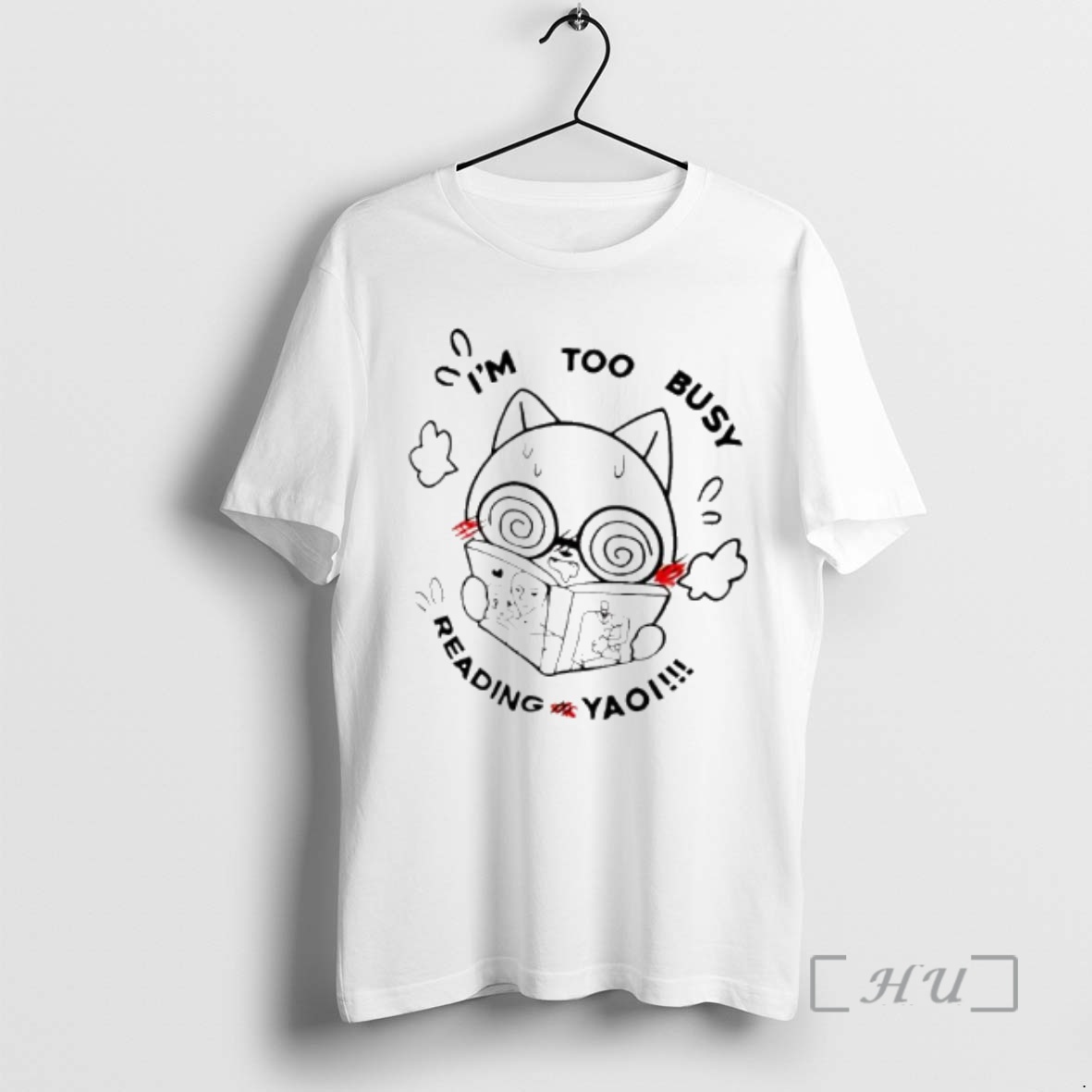 Trending Cat Im Too Busy Reading Yaoi Premium T Shirts Sweater Hoodie