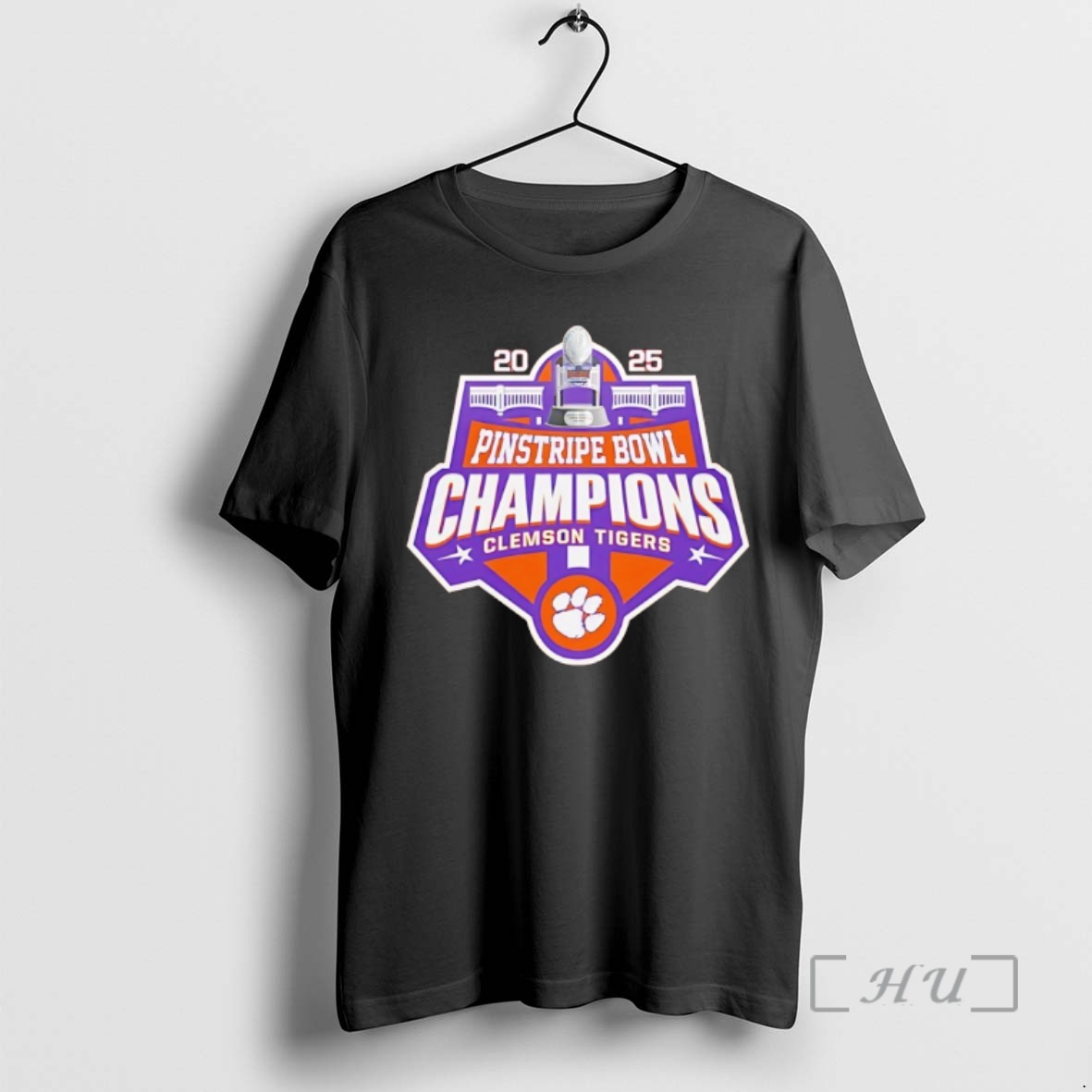 Trending Clemson Tigers 2025 Pinstripe Bowl Champions Logo Premium T Shirts Sweater Hoodie