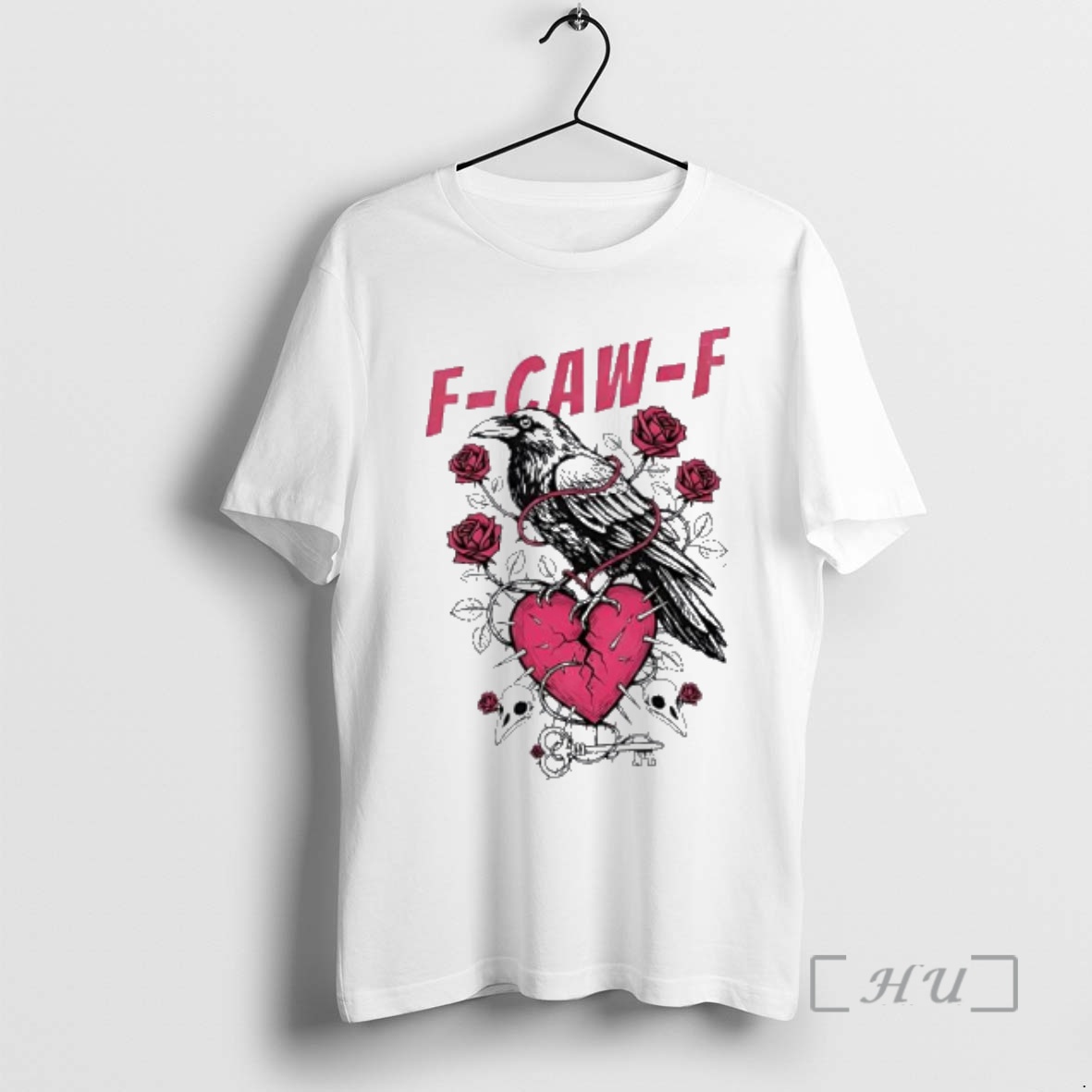 Trending F Caw F Raven Crow Heart Rose Premium T Shirts Sweater Hoodie
