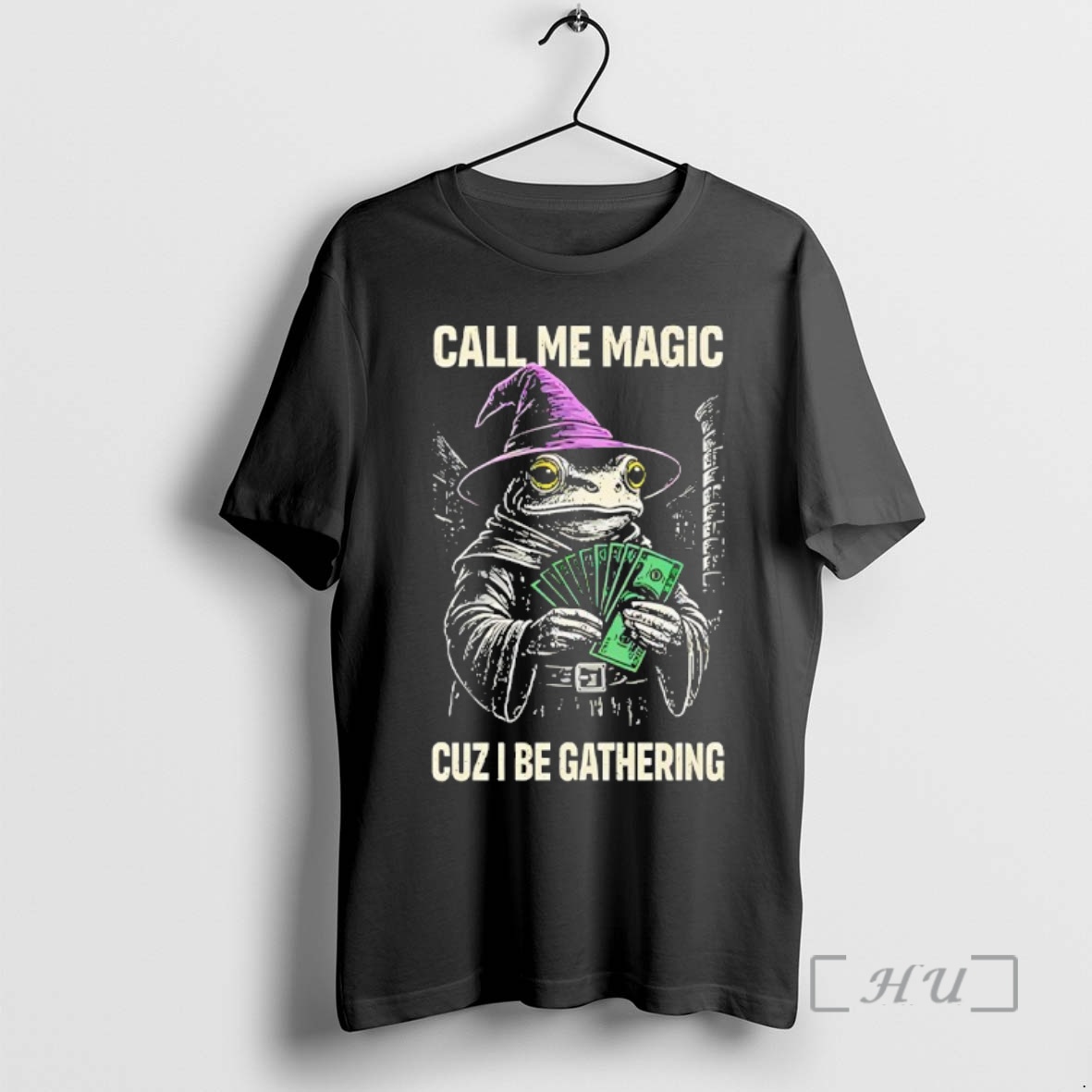 Trending Frog Wizard Call Me Magic Cuz I Be Gathering Premium T Shirts Sweater Hoodie