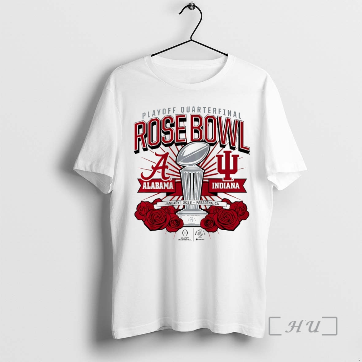 Trending Indiana Hoosiers And Alabama Crimson Tide 2026 Cfp Rose Bowl Matchup Circle Premium T Shirts Sweater Hoodie