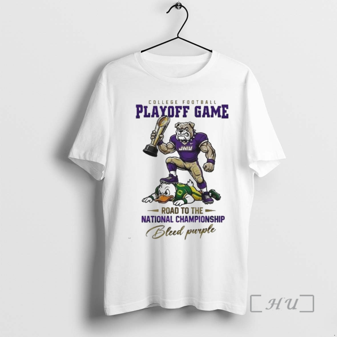 Trending James Madison Dukes Ncaa College Football Playoff Game Road To The National Championship Bleed Purple Mascot 2025 Premium T Shirts Sweater Hoodie