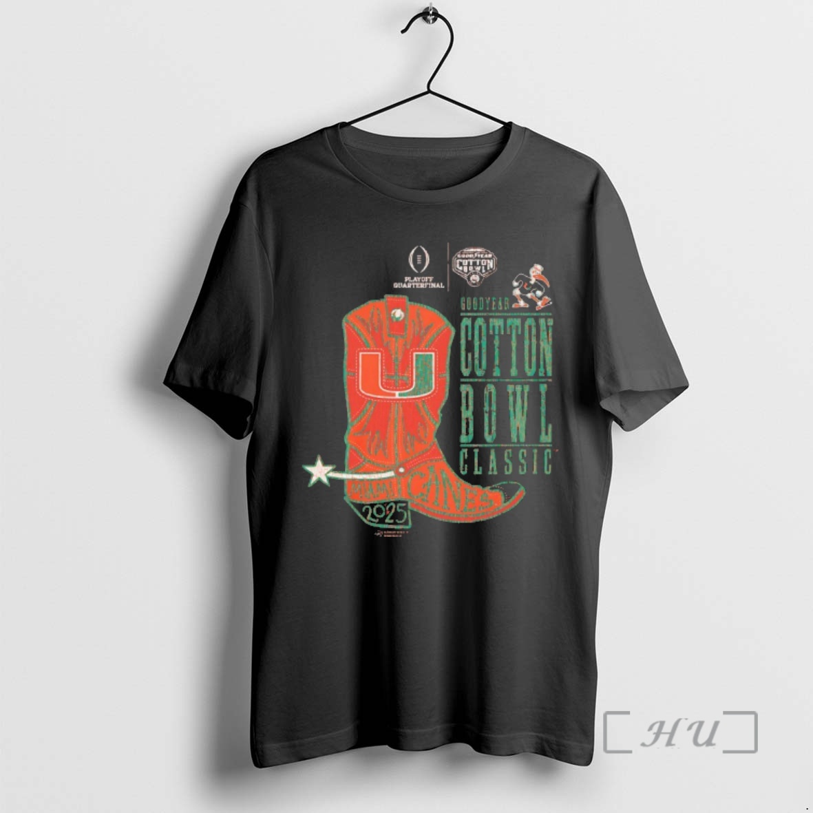 Trending Miami Hurricanes 2025 Cotton Bowl Classic Miami Boot Premium T Shirts Sweater Hoodie