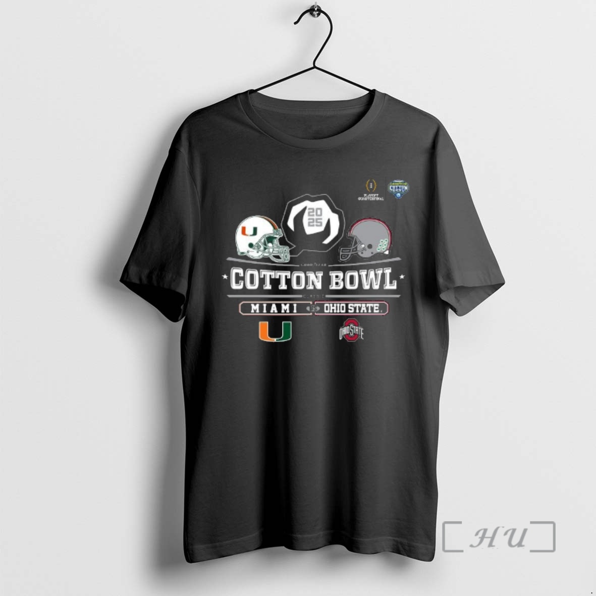 Trending Miami Vs Ohio State 2025 Cotton Bowl Helmet Logo December 31 Premium T Shirts Sweater Hoodie
