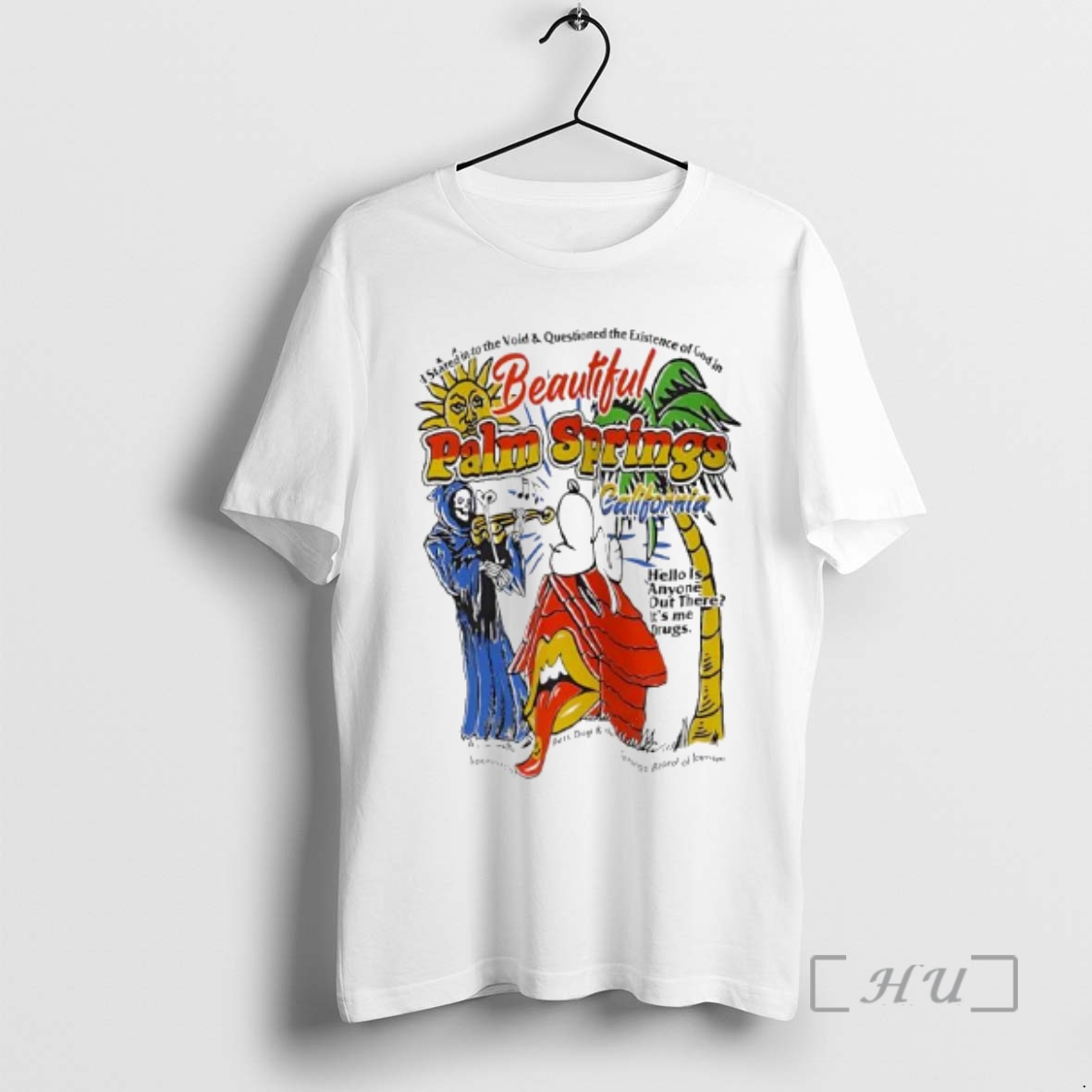 Trending Palm Springs Beautiful California Snoopy And Grim Hello Is Anyone Out There Premium T Shirts Sweater Hoodie