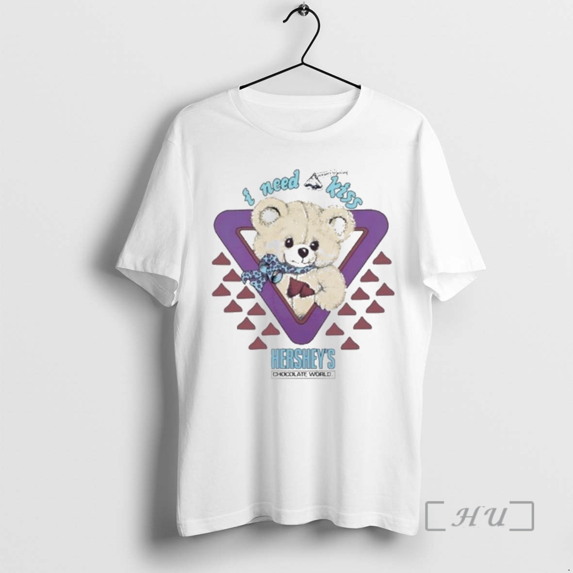 Trending Vintage 90s I Need A Kiss Hersheys Kisses Bear Premium T Shirts Sweater Hoodie