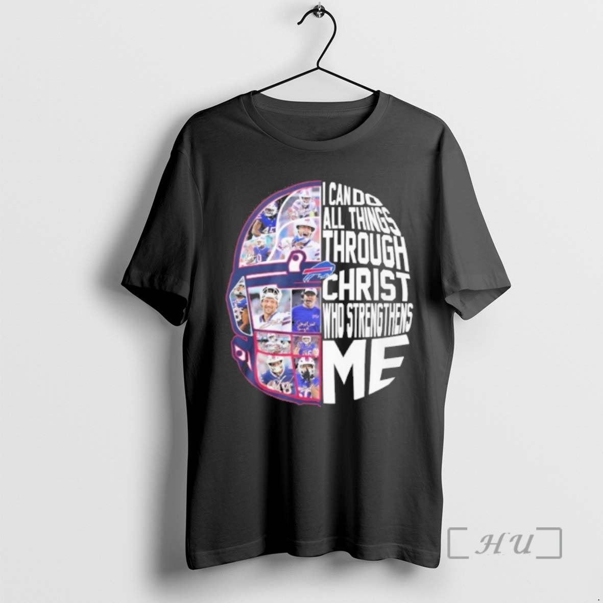 Officials Buffalo Bills Helmet Players I Can Do All Things Through Christ Who Strengthens Me Premium T Shirts Sweater Hoodie