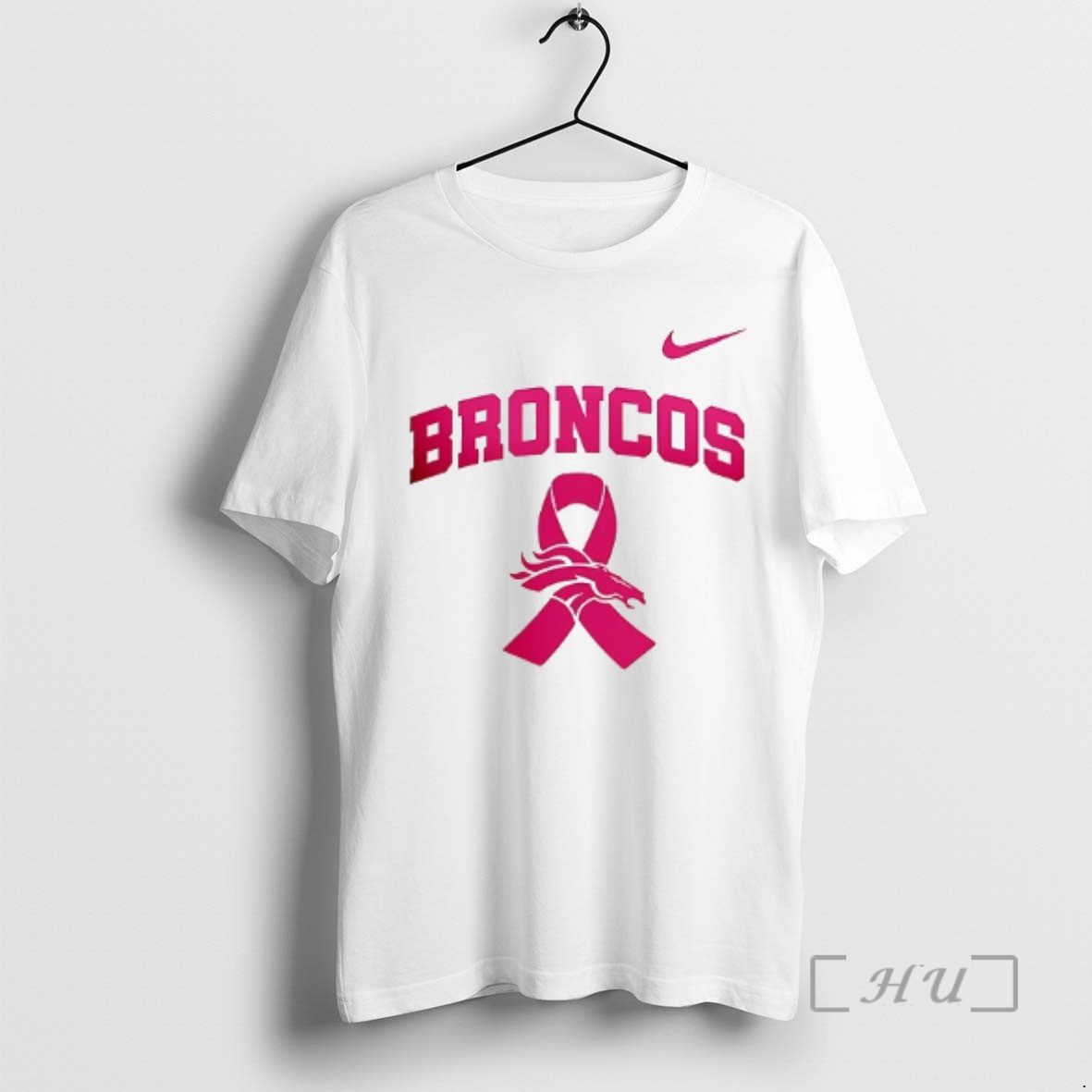 Officials Denver Broncos Cancer Awareness Never Ever Giving Up Hope Premium T Shirts Sweater Hoodie