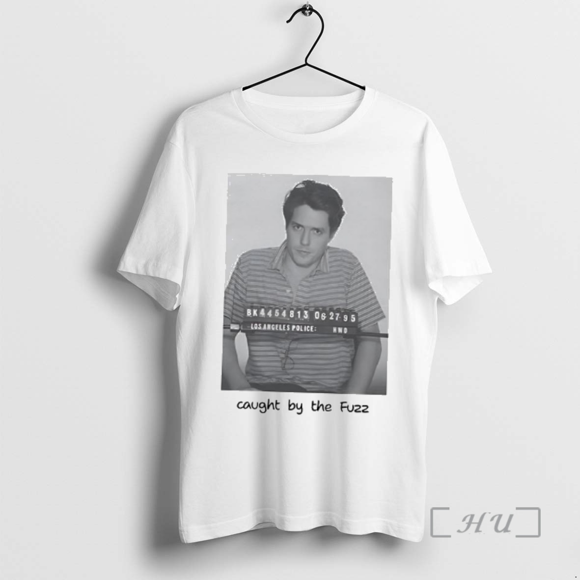 Officials Hugh Grant Mugshot Caught By Fuzz Woman Premium T Shirts Sweater Hoodie