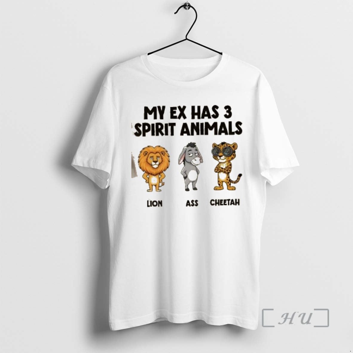 Officials My Ex Has 3 Spirit Animals Lion Ass Cheetah Cartoon Premium T Shirts Sweater Hoodie