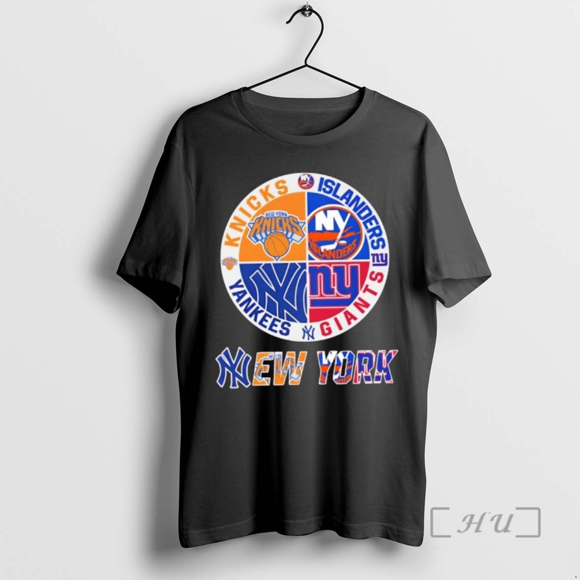 Officials New York City Sports Knicks Islanders Giants Yankees Logos Combine Premium T Shirts Sweater Hoodie
