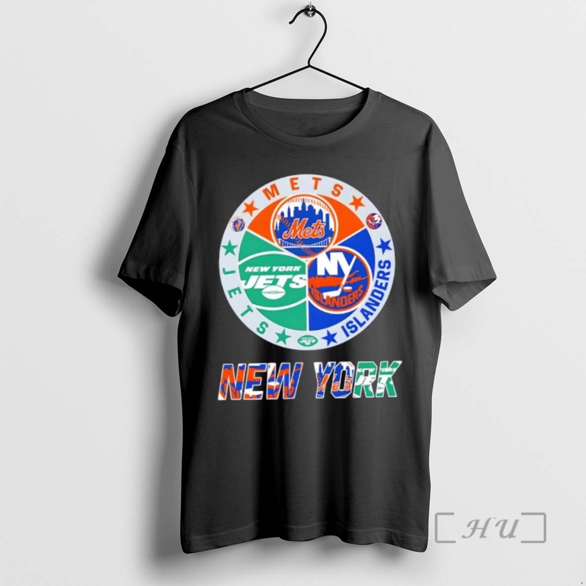 Officials New York City Sports Mets Islanders Jets Logos Combine Premium T Shirts Sweater Hoodie