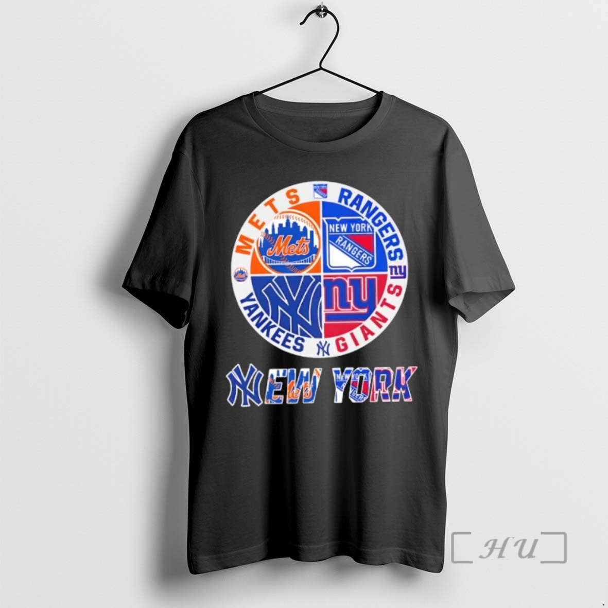 Officials New York City Sports Mets Rangers Giants Yankees Logos Combine Premium T Shirts Sweater Hoodie