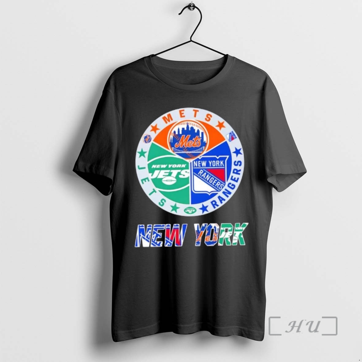 Officials New York City Sports Mets Rangers Jets Logos Combine Premium T Shirts Sweater Hoodie