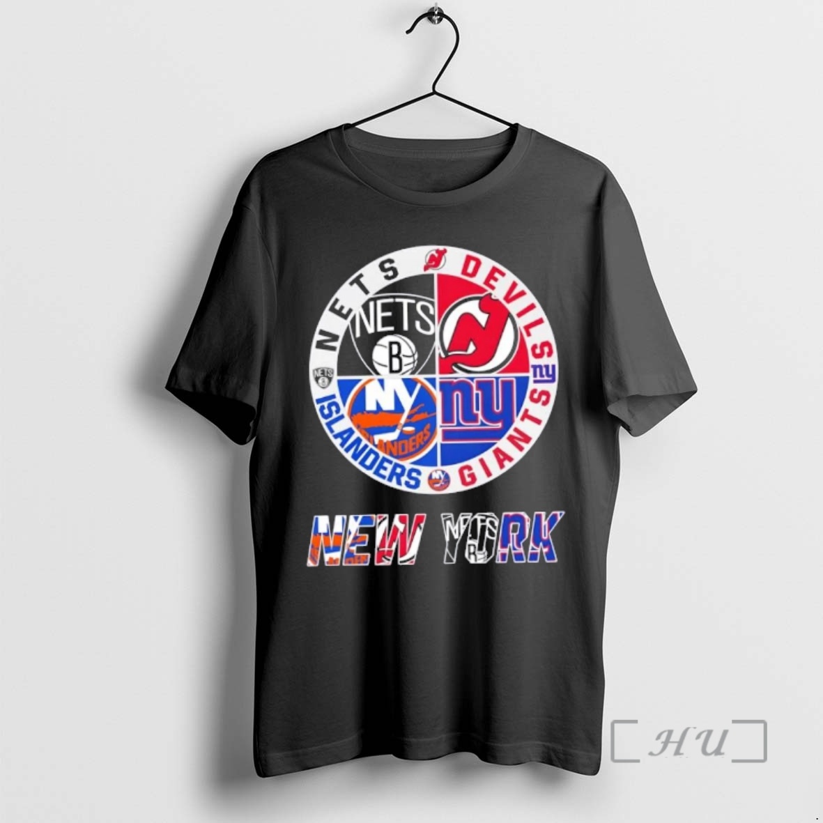 Officials New York City Sports Nets Devils Giants Islanders Logos Combine Premium T Shirts Sweater Hoodie