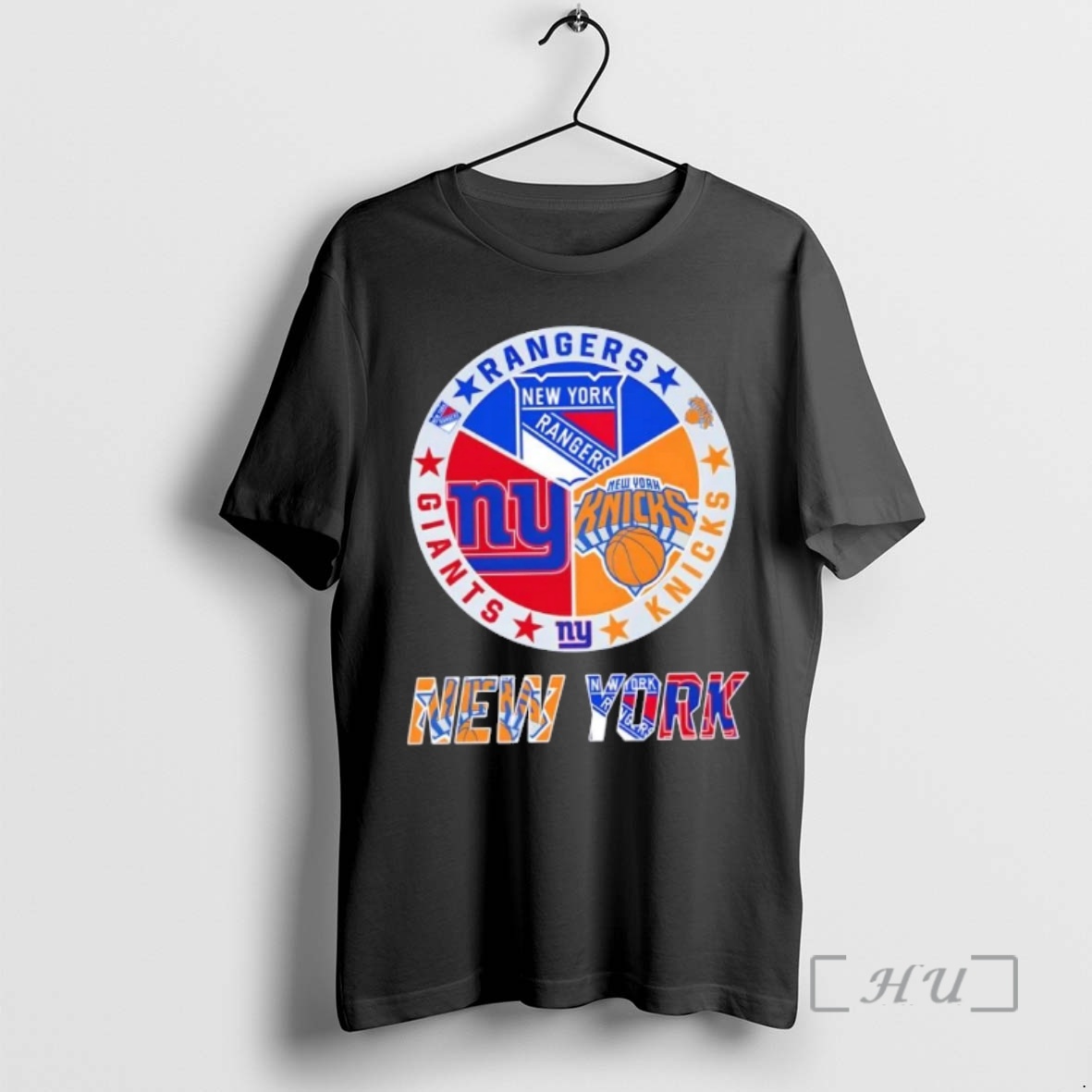 Officials New York City Sports Rangers Knicks Giants Logos Combine Premium T Shirts Sweater Hoodie