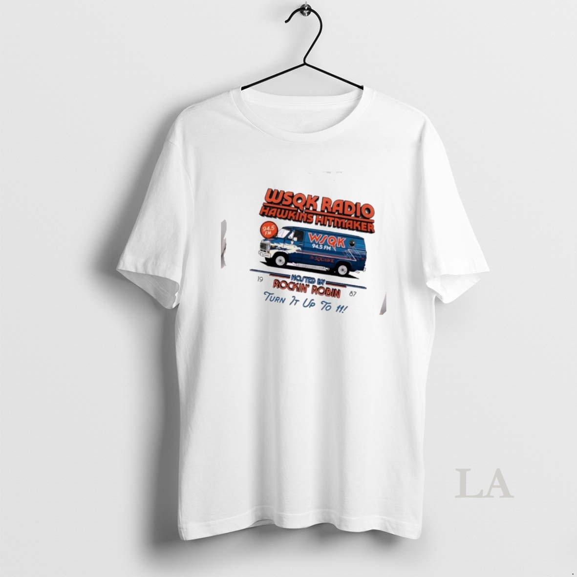 Original Wsqk Radio Hawkins Hitmaker Hosted By Rockin Robin Turn It Up To 1987 Vintage Shirt