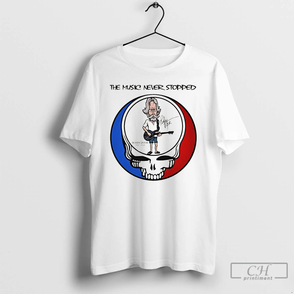 Premium Bob Weir Grateful Dad 1947 2026 Signature The Music Never Stopped T Shirts Sweater Hoodie