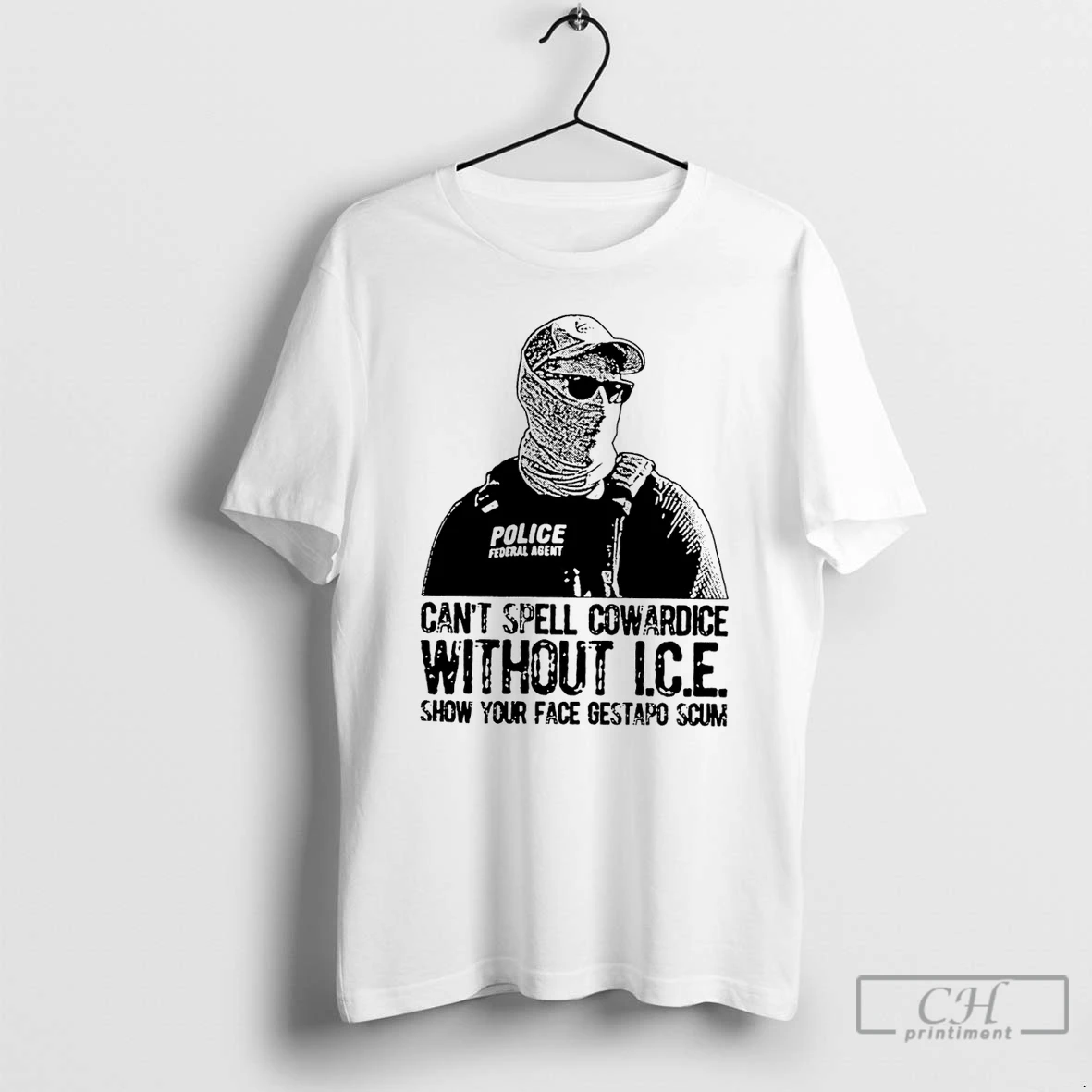 Premium Cant Spell Cowardice Without Ice Show Your Face Gestapo Scum T Shirts Sweater Hoodie