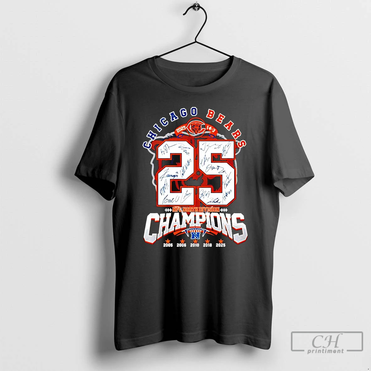 Premium Chicago Bears 2025 Nfc North Division Champions 25 T Shirts Sweater Hoodie