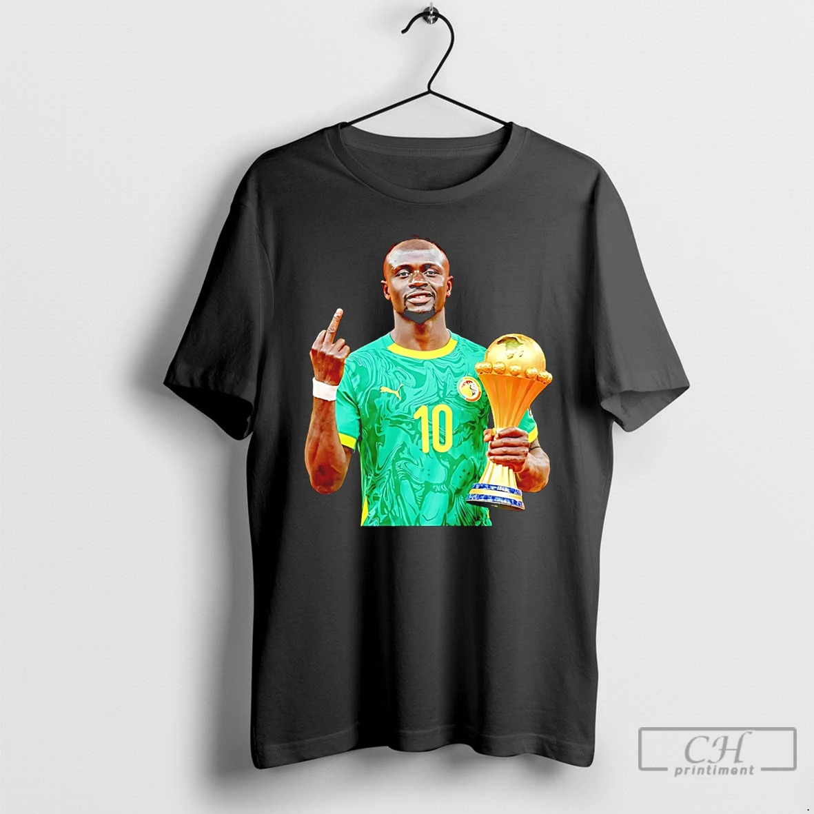 Premium Sadio Mane Senegal 2026 Champions Middle Finger Trophy T Shirts Sweater Hoodie