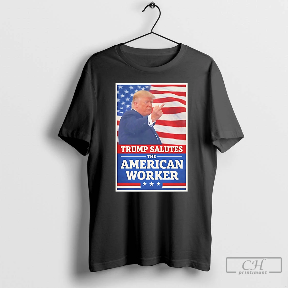 Premium Trump Salutes The American Worker T Shirts Sweater Hoodie