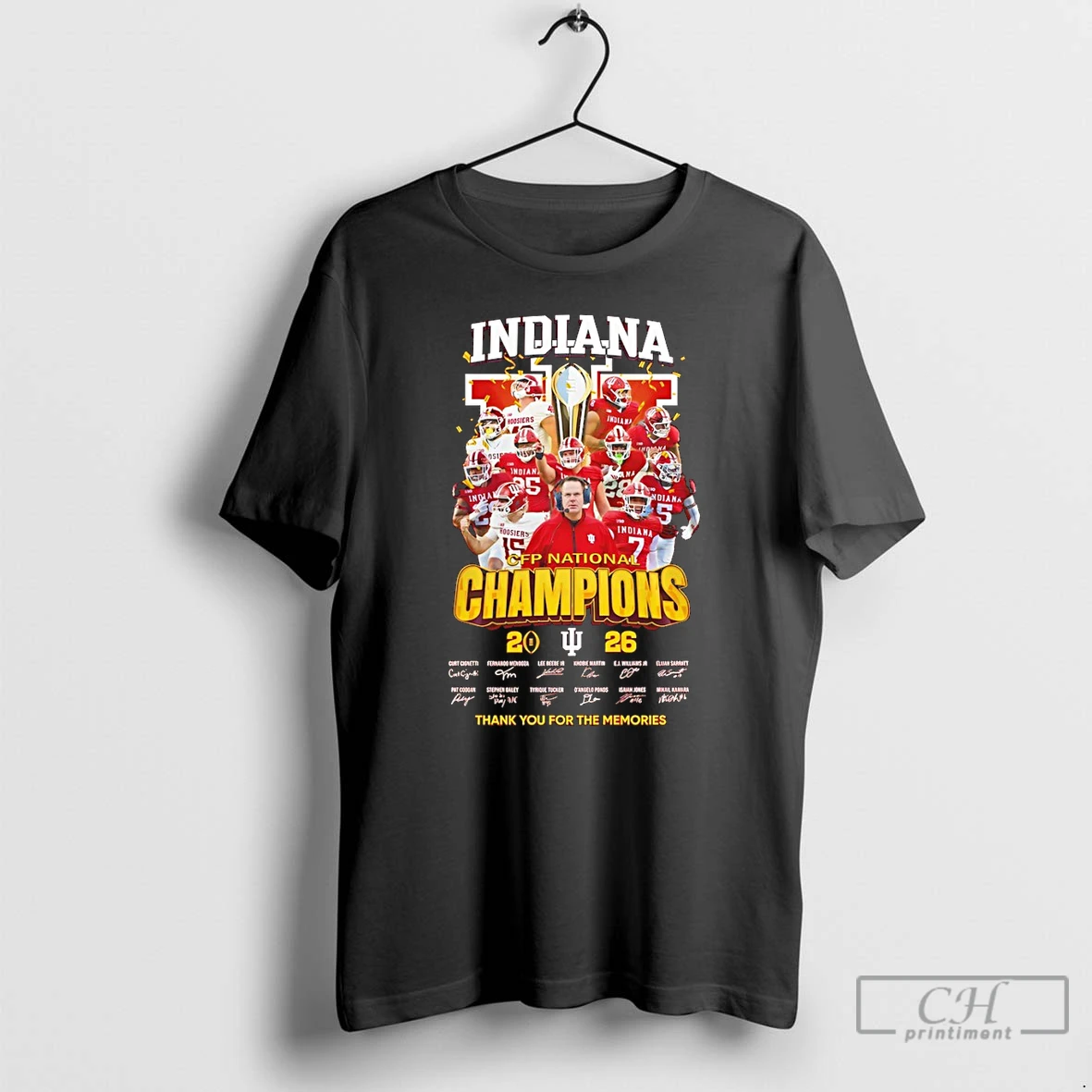Premium Zgxx2vms Indiana Hoosiers National Champions 2026 Signature Thank You For The Memories T Shirts Sweater Hoodie