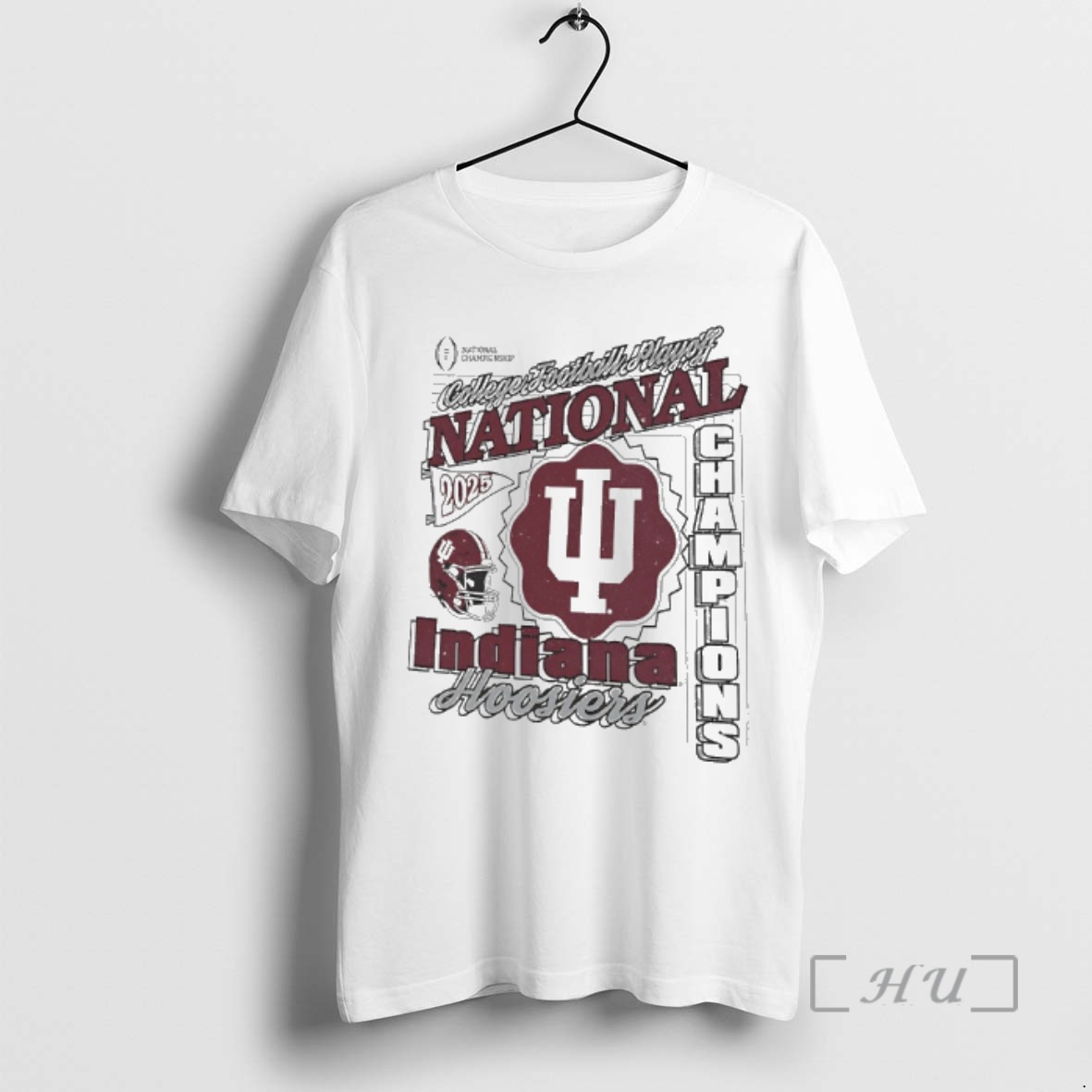 Trending Indiana University College Football Playoff 2025 National Champions Helmet Premium T Shirts Sweater Hoodie