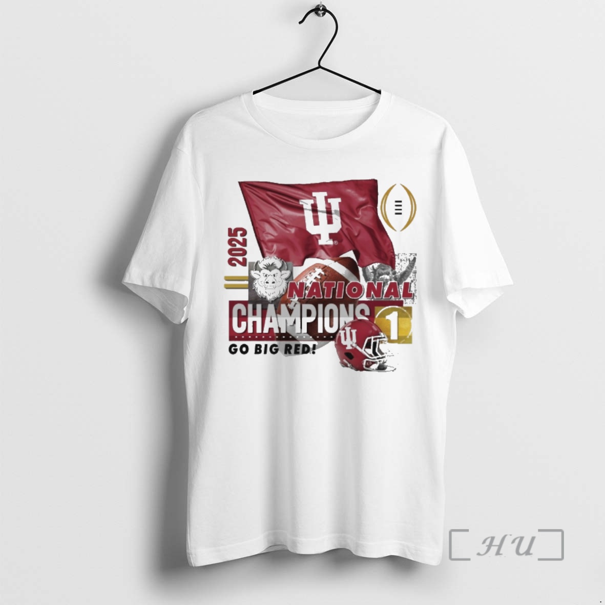 Trending Indiana University Hoosiers Football 2025 National Champions Go Big Red Mascot Premium T Shirts Sweater Hoodie
