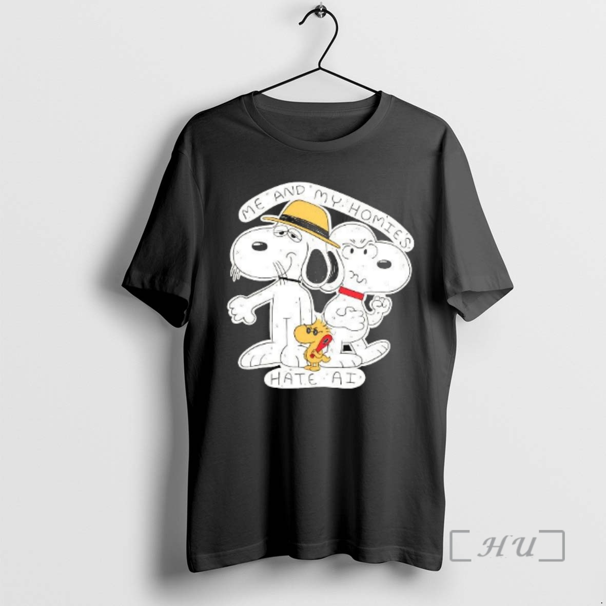 Trending Snoopy Me And My Homies Hate Ai Cartoon Premium T Shirts Sweater Hoodie