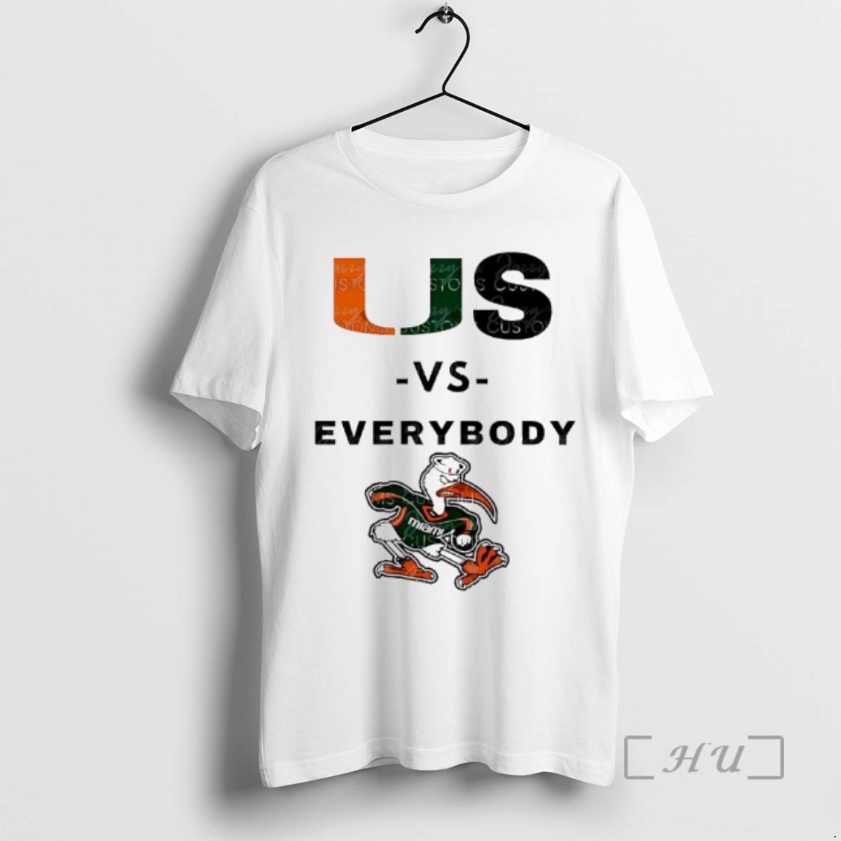 Trending University Of Miami Football Us Vs Everybody Premium T Shirts Sweater Hoodie