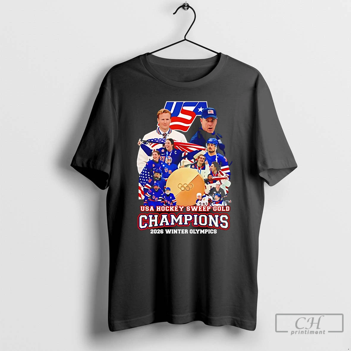 Classic Usa Hockey Sweep Gold Champions 2026 Winter Olympics T Shirts Sweater Hoodie