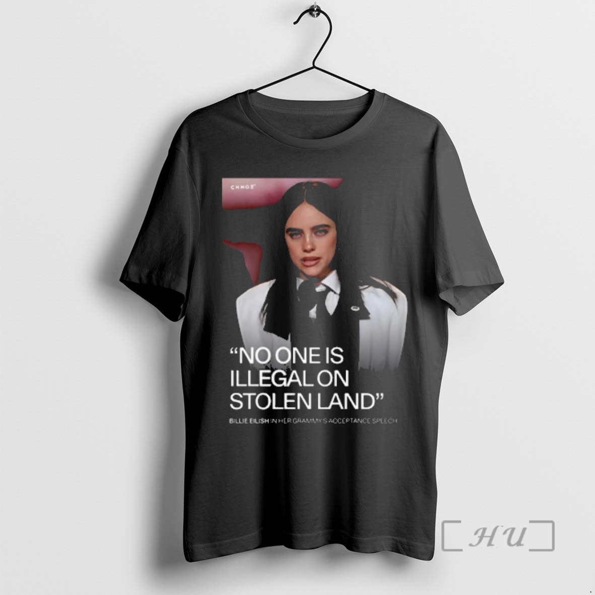 Officials Billie Eilish In Grammy Acceptance Speech No One Is Illegal On Stolen Land Premium T Shirts Sweater Hoodie