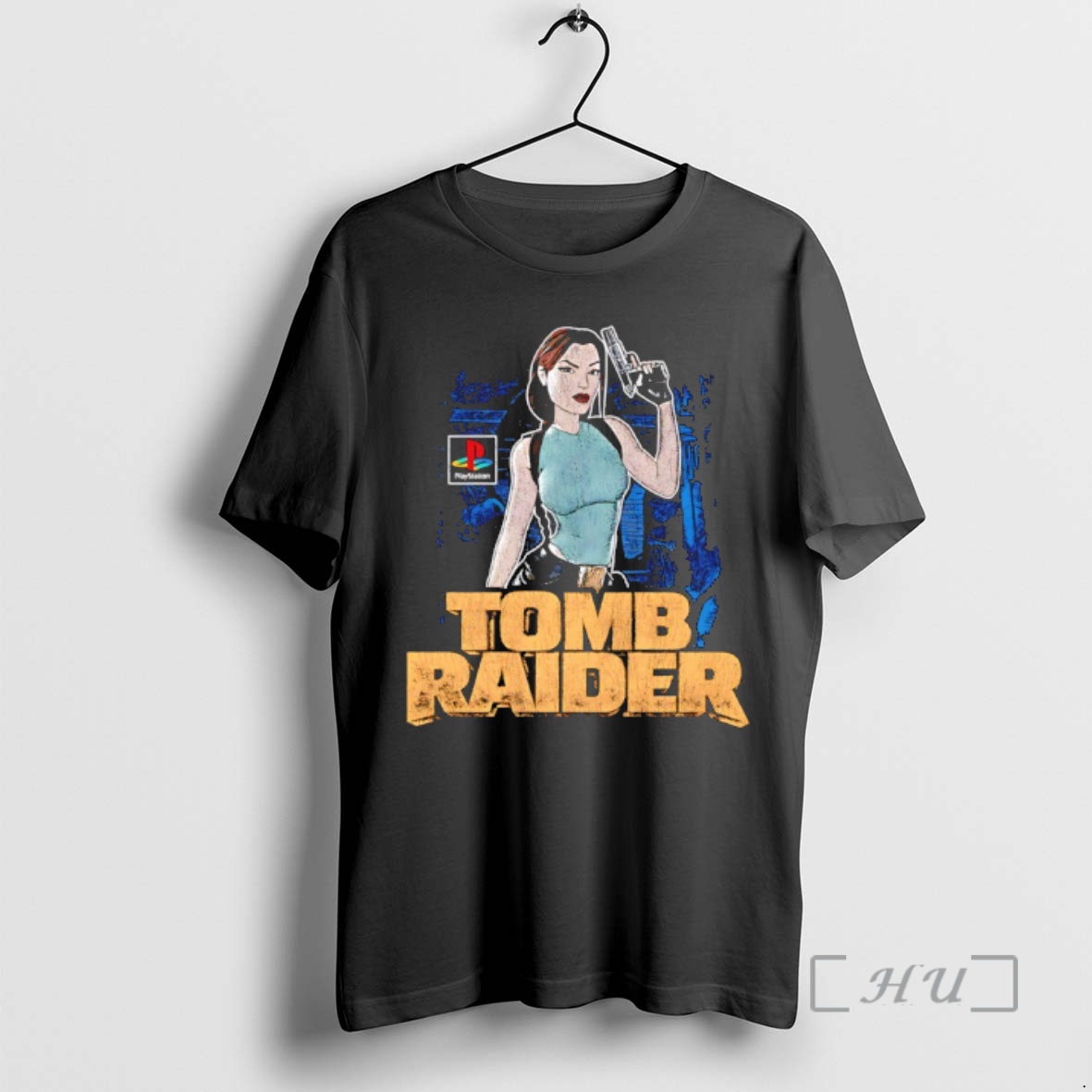 Officials Tomb Raider Character With Gun Game Premium T Shirts Sweater Hoodie