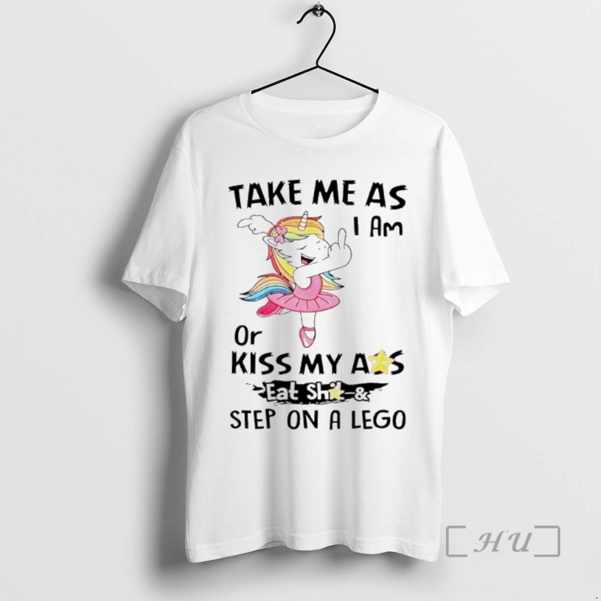 Officials Unicorn Middle Finger Take Me As I Am Or Kiss My Ass Eat Shit And Step On A Lego Premium T Shirts Sweater Hoodie