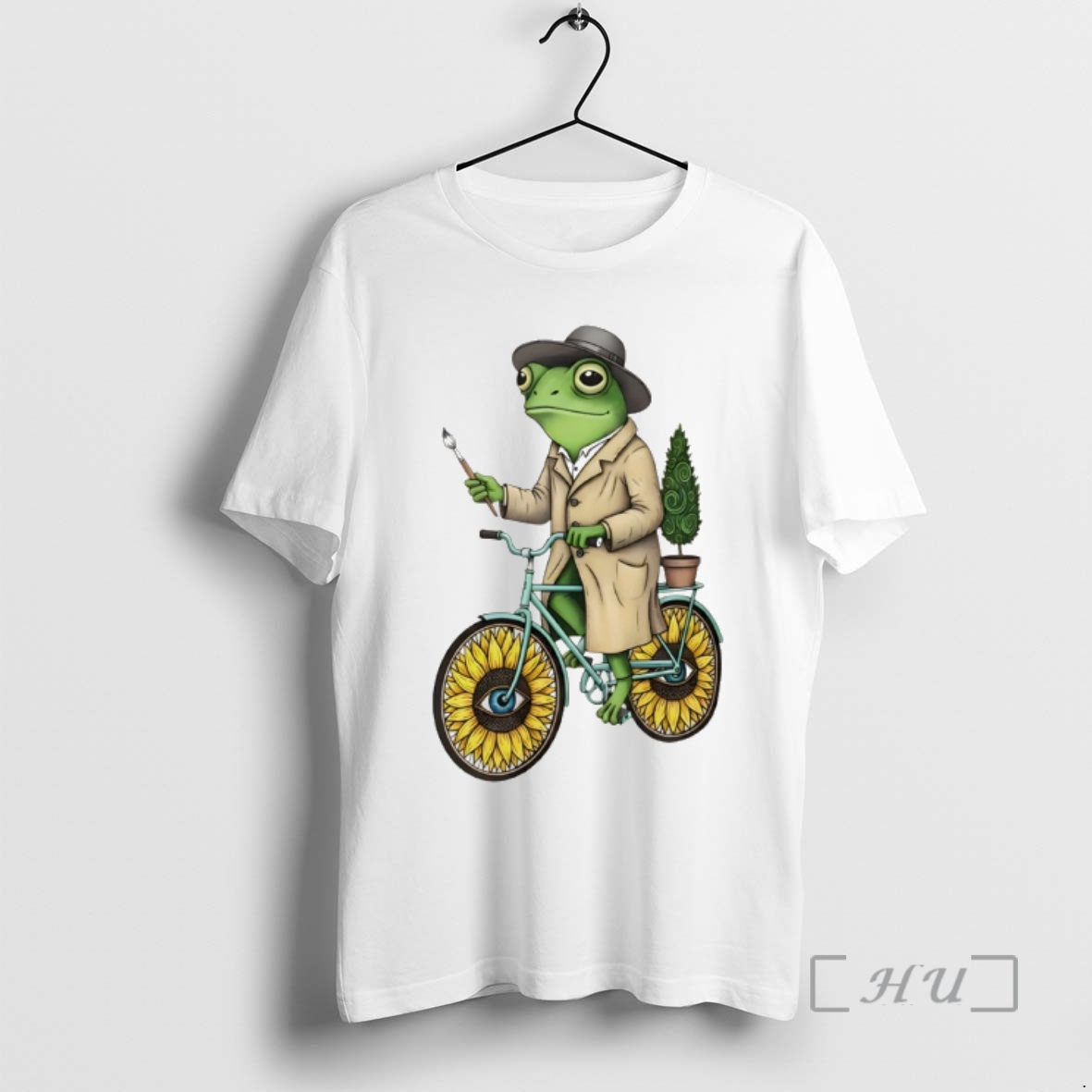 Officials Van Gogh Frog Cyclist Cartoon Premium T Shirts Sweater Hoodie