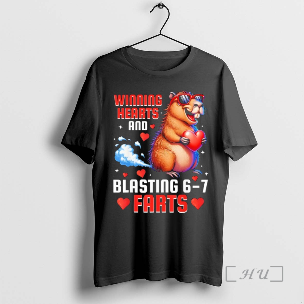 Officials Winning Hearts 67 Meme Capybara Kids Boys Valentines Day Premium T Shirts Sweater Hoodie
