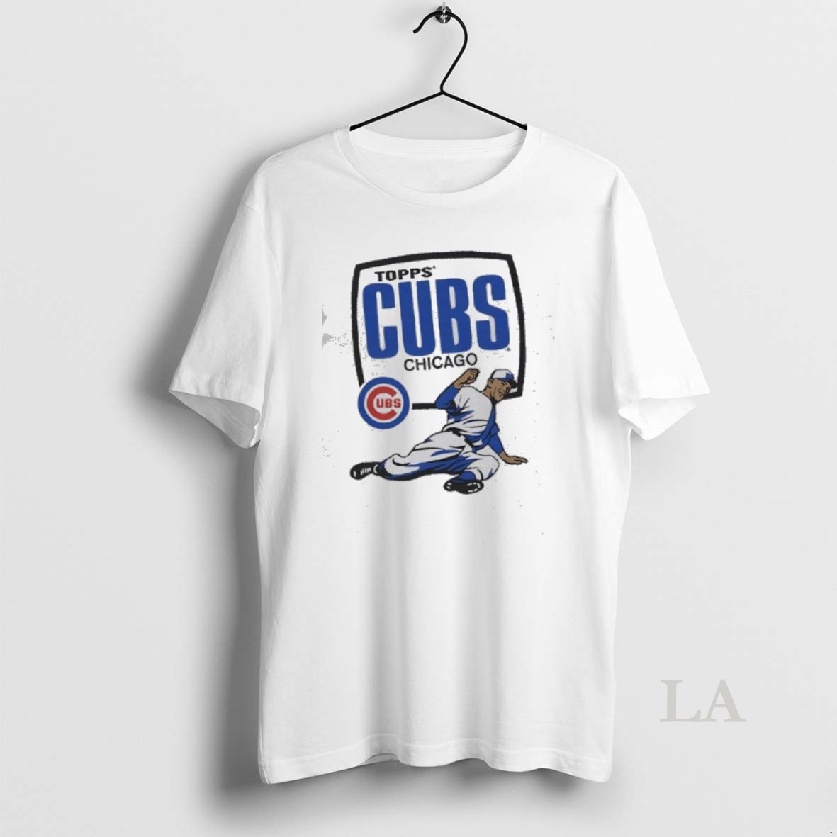 Original Topps Chicago Cubs Baseball Player Logo Graphic Shirt