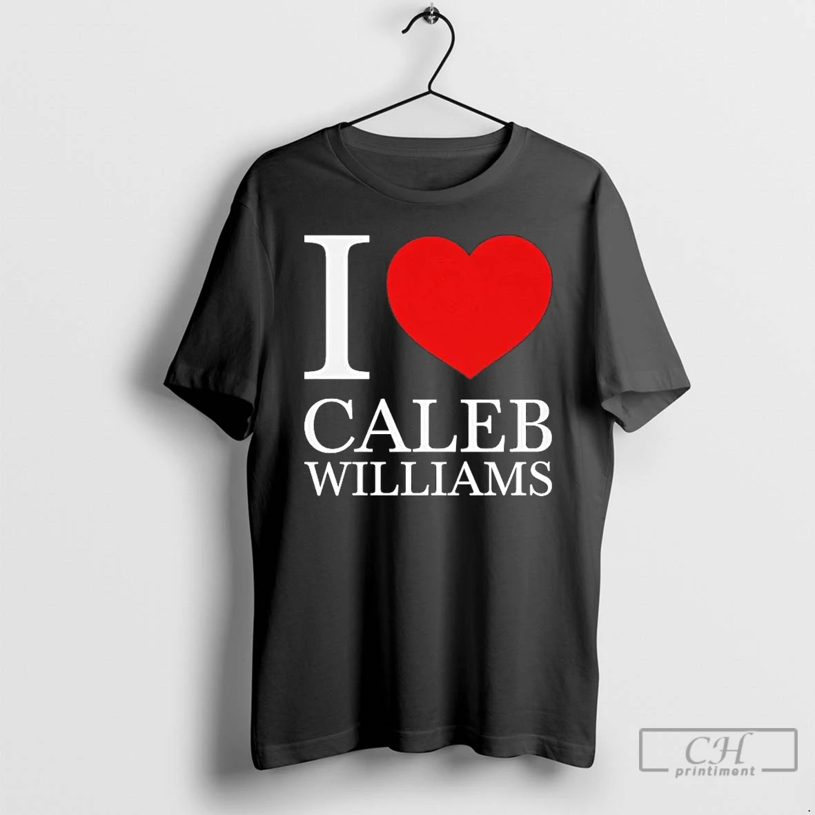 Premium I Love Caleb Williams Heart Chicago Bears T Shirts Sweater Hoodie