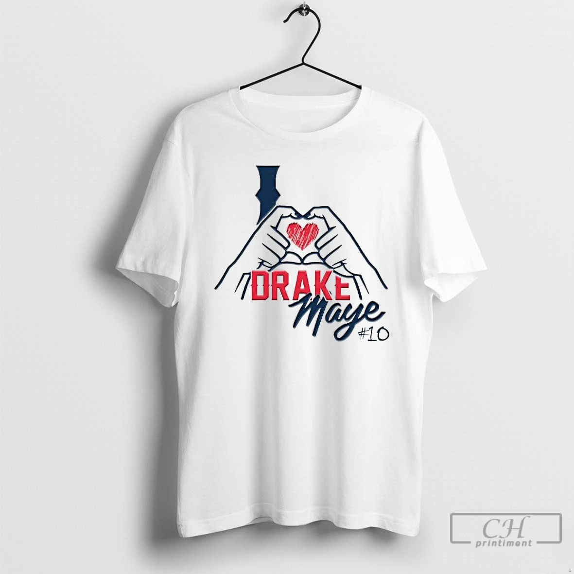 Premium I Love Drake Maye 10 Heart Patriots T Shirts Sweater Hoodie