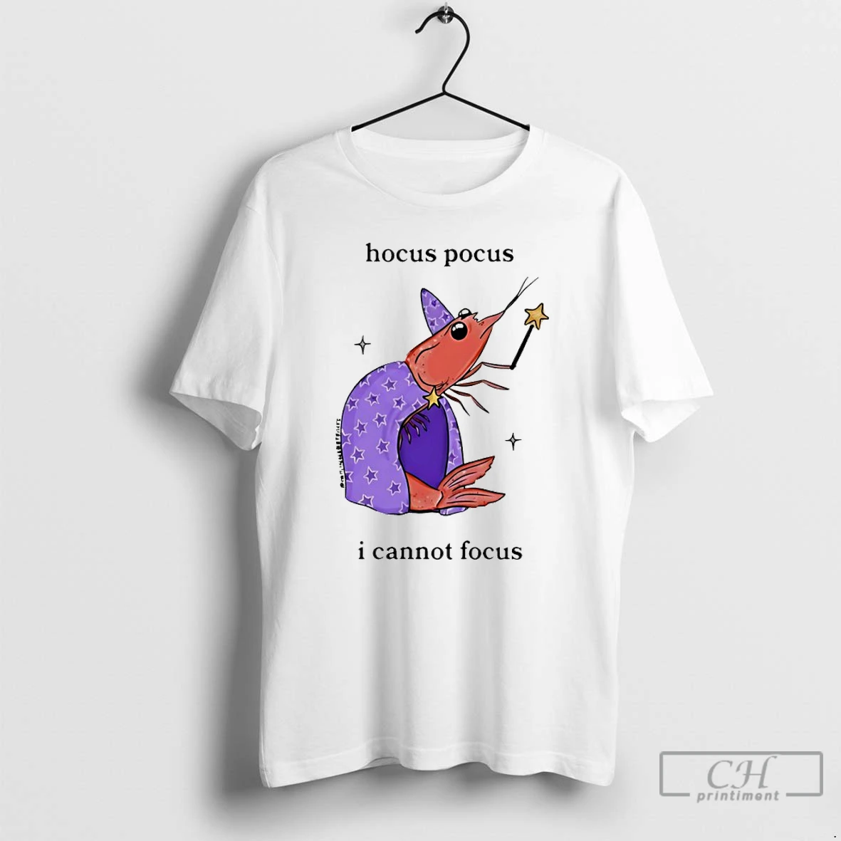Premium Wizard Shrimp Hocus Pocus I Cannot Focus T Shirts Sweater Hoodie