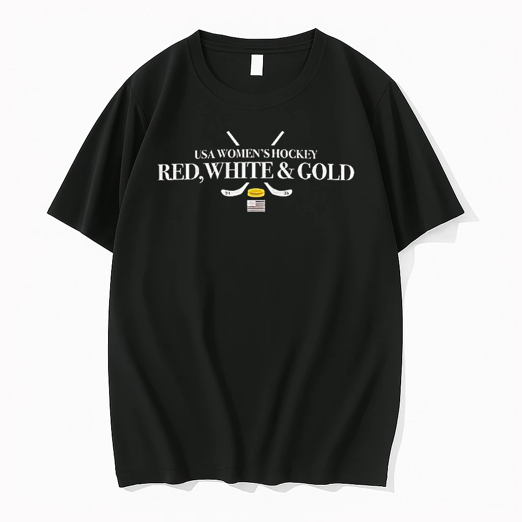 Usa Womens Hockey Red White Gold Olympics Gold Medal Tshirts Sweater Hoodie